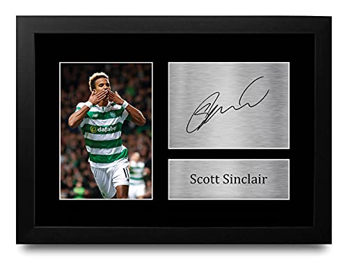 Décoration Scott Sinclair Celtic cadre photo signée supporter A4