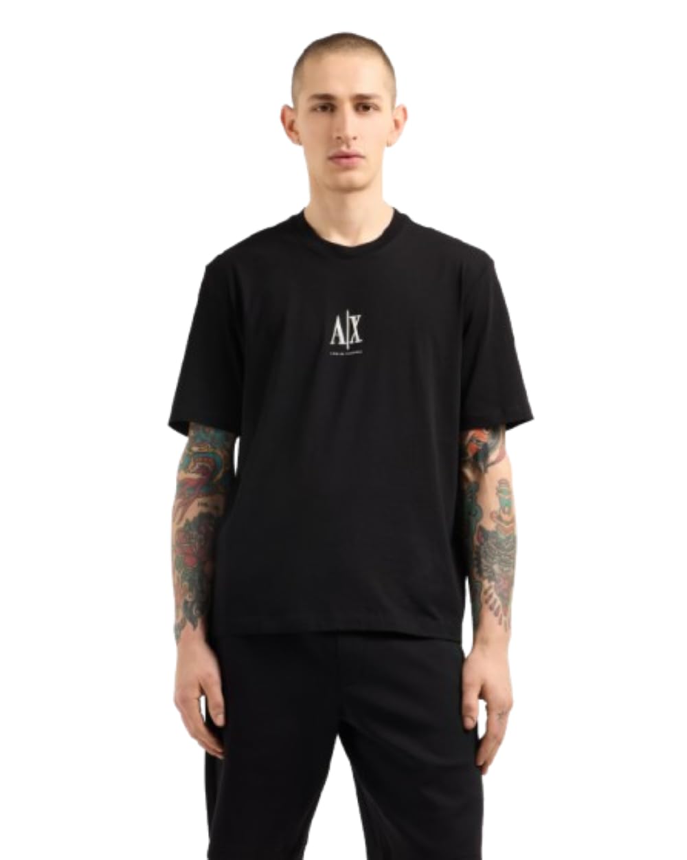 Armani Exchange Hombre Negro Camisetas, Talla: S