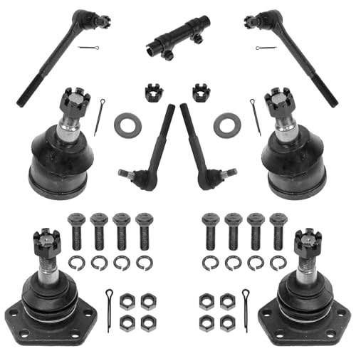 TRQ Front Steering & Suspension Kit Ball Joint Tie Rod Tie Rod Adjusting Sleeve Compatible with Chevrolet GMC