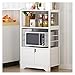 Regał Do Przechowywania, Baker's Rack Mikrovågsställ Utility Förvaringshylla 4-vånings Köksö LYWY (Color : White)