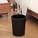 JiatuA Small Trash Can Plastic Wastebasket Round Garbage Container Bin for Bathroom, Kitchen, Bedroom, Home Office, College Dorm, Black
