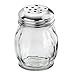 New Star Foodservice 22377 Glass Swirl Cheese Shaker with Stainless Steel Perforated Top, 6-Ounce, Set of 12