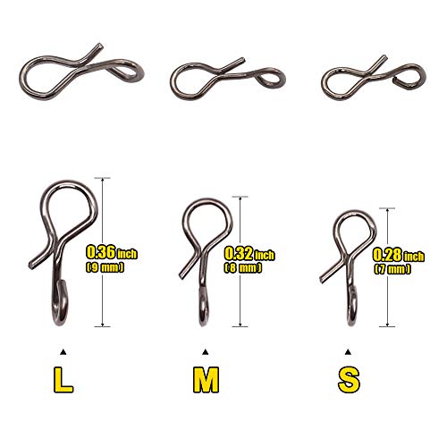 Xfishman Fly-Clips-Tippet-Rings Fly Fishing No Knot Fast Snaps Quick Clips 3 Size 150Pc Change Flies With Extreme Ease And Speed #TOP3