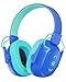 Doohoeek Bluetooth Ear Defenders for Children, Kids Bluetooth 6.0 Headphones with 85dB Volume Limiter, 35H Playtime, Foldable Design & Passive Noise Cancelling (Blue)