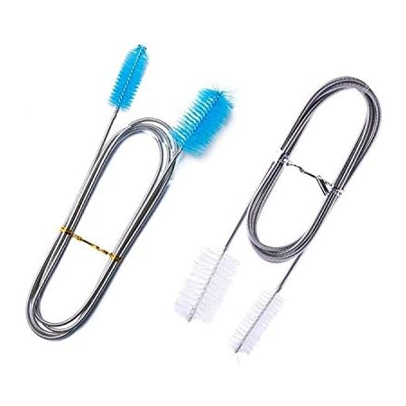 Amazon パイプブラシ 2個セット ホースクリーナー 水槽クリーナー 水族館 チューブブラシ ステンレス製 アクアリウム 両頭清掃 メンテナンス 長さ155cm Knr Harmony クリーナー 通販