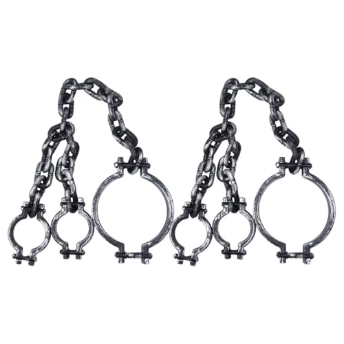 ifundom Lot de 2 Menottes Factices en Plastique, Légères Et Légères, Idéales pour Les Soirées d'halloween Et de Cosplay.