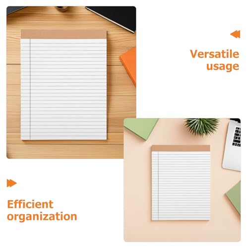 Blocs de notas legales blancos Mipcase con papel rayado y soporte resistente para oficina 3