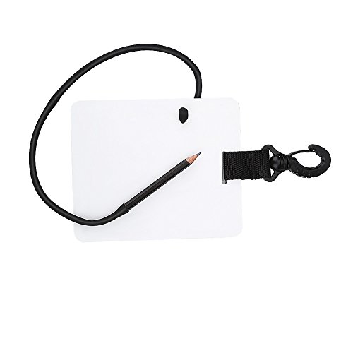 Diving Writing Slate Board, Diving Dive Writing Slate Portable Sports Diving Board with Swivel Clip and Graphite Pencil for Diving Swimming Accessory