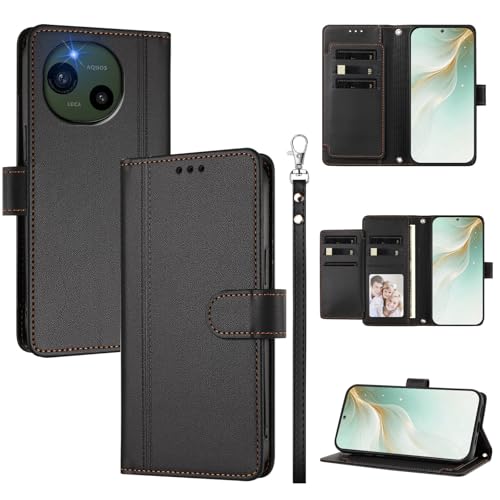 �X�}�z�P�[�X �Ή��@�� for Sharp Aquos R10 �X�}�z�P�[�X�y�E�H���b�g�f�U�C�� �f���A���J�[�h�X���b�g �L���b�V�� �t���b�v���X�^���h �����h�~�zBlack