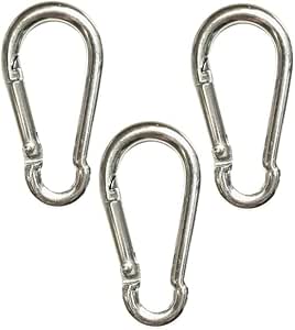 2 Mousquetons à Ressort En Acier Inoxydable SS316 3/8" - Capacité 400 Livres - Pour Bateau, Marine, Extérieur