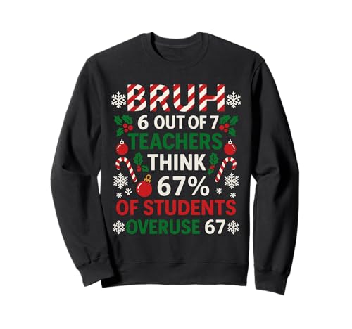 6 Out of 7 Teachers Funny Ugly Christmas Sweater 67 Sweatshirt