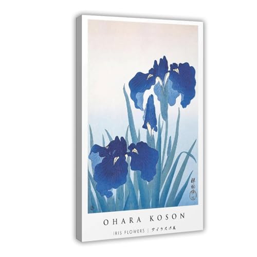 Poster sur toile fleurs d'iris : décoration murale moderne salon et chambre
