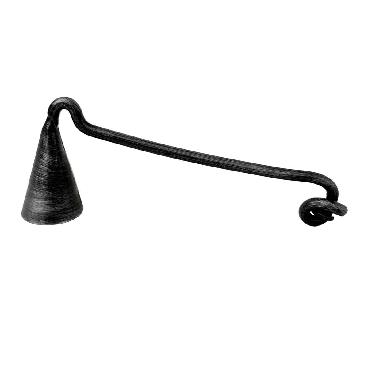 Living Ideas Hand Forged Knot Handle Metal Candle Snuffer Wrought Iron Handmade Candle Snuffer for Home Classic Look Black Antique Finish Candle Snuffer