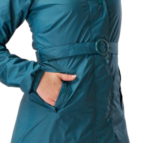 Image of ZEEL Rain Coat for Women Waterproof with Adjustable Hood, Rainwear Suit with Polyester Jacket and Pants for Ladies with Belt, AZ12