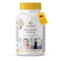 Bromelain 500mg - 100 Tabletten - 1200 F.I.P - natürliches Ananasenzym - vegan & hochdosiert | Warnke Vitalstoffe - Deutsche Apothekenqualität