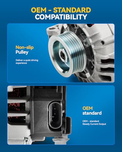 Image of PHILTOP Alternator Compatible with 2004-2006 Colorado; Canyon, 2006 i-280; i-350 Replacement 11047N,11047 12V 100Amp CW 6-Groove Pulley