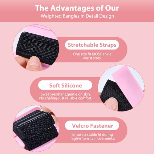 PENOMO 2 lbs Adjustable Wrist Ankle Weights