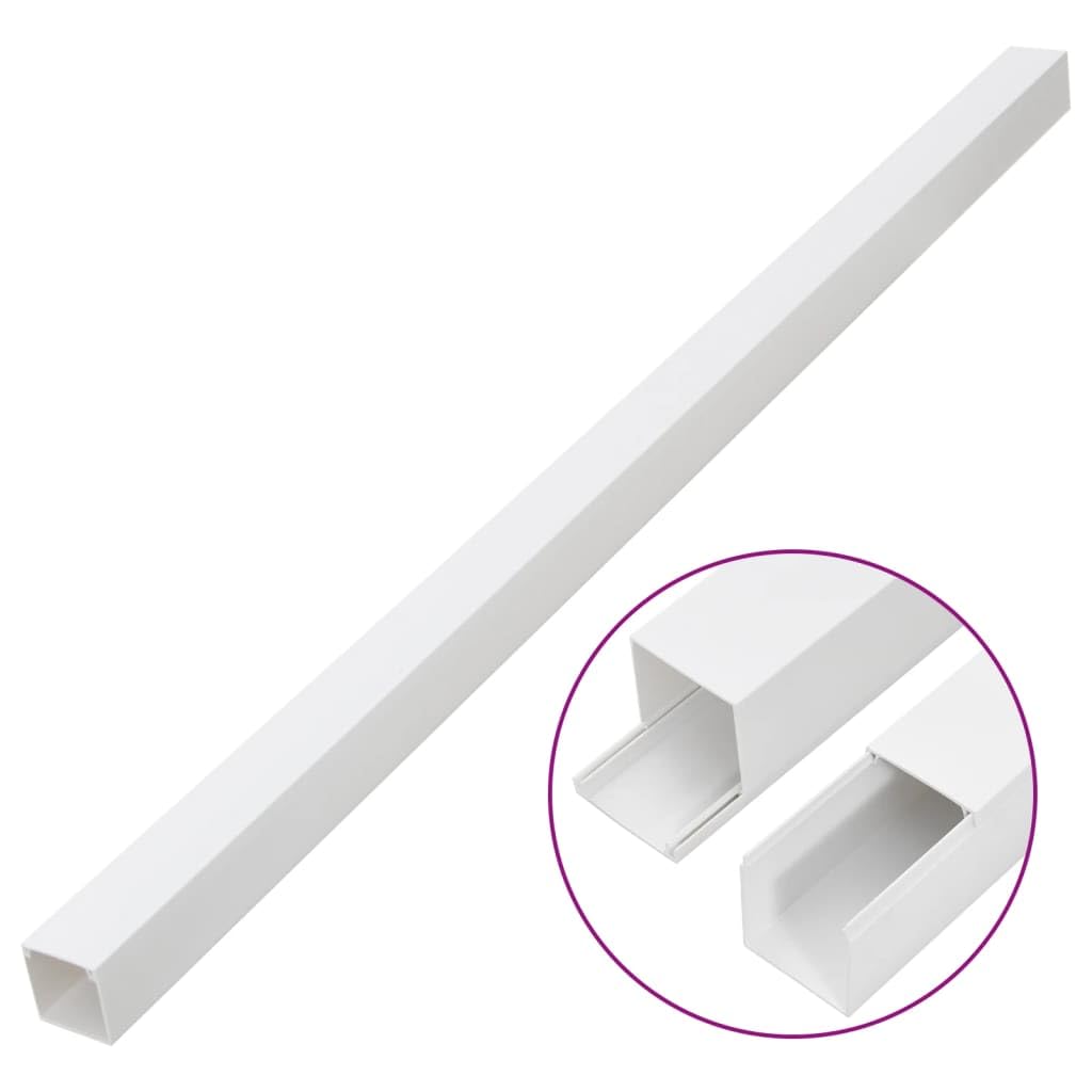 Set di 30 tubi di installazione, 60 x 60 mm, in PVC, 30 m, per la gestione dei cavi, per ufficio, parete, pavimento, gaming, computer