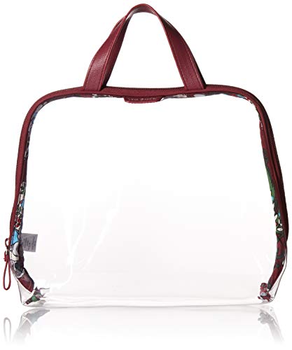 Vera Bradley Women's Piece Organizer Vera Bradley Women s 4 Pc Set Cosmetic Makeup Bag Bordeaux Blooms One Size, Bordeaux Blooms, One Size US