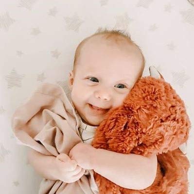 Miniatura 8 de Ely's & Co. Ely's & Co. - Juego de sábanas para cuna, 2 unidades, 100% algodón jersey para bebé niña y bebé, estrella dibujada en color marrón