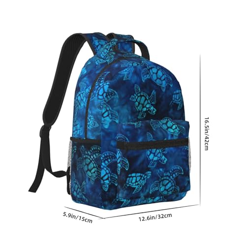 Sac à dos ordinateur portable tortue de mer noir pour voyage et université
