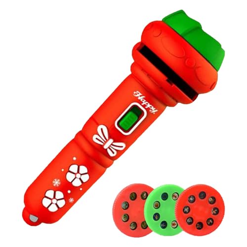 子供用フラッシュライトプロジェクター 投影カード付き | クリスマスフラッシュライト 子供用 - 男女兼用ナイトライト 就寝時ホーム幼稚園保育園投影おもちゃ