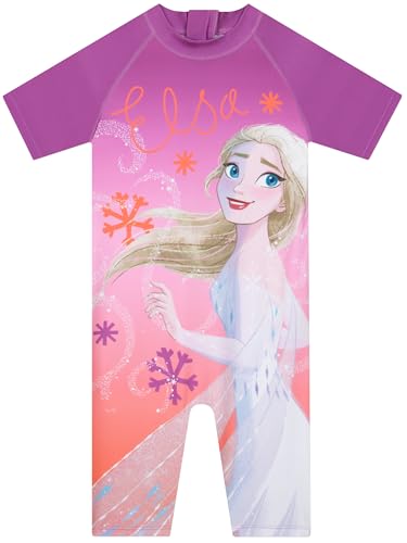 Disney Frozen Girls Swimming Costume Elsa Girls Swimwear One Piece Kids Swimsuit Purple 4-5 Years