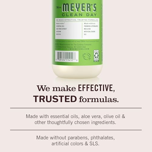 Image of MRS. MEYER'S CLEAN DAY Hand Soap, Fresh Cut Grass Scent, 12.5 Fl Oz Bottle