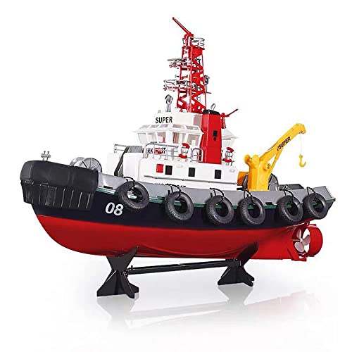 AFEBOO Grand Bateau Télécommandé, Jouets De Bateau De Pompiers Électriques pour Enfants, Jouets Aquatiques Extérieurs pour Lac De Piscine avec Piles Rechargeables, Cadeaux De Vacances pour Garçons