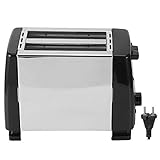Tostadora 750W 2 Rebanadas Maquina de desayuno Acero inoxidable 6 Configuración de tostado Máquina tostadora de bagel con ranuras extra anchas y bandeja para migas para gofres de pan