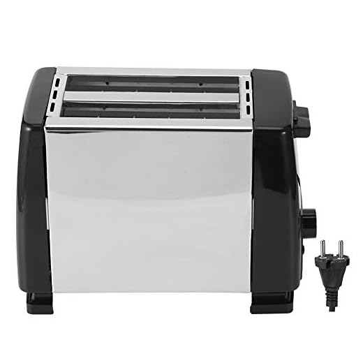 Tostadora 750W 2 Rebanadas Maquina de desayuno Acero inoxidable 6 Configuración de tostado Máquina tostadora de bagel con ranuras extra anchas y bandeja para migas para gofres de pan