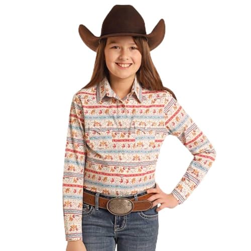 Panhandle Girls' White Label Desert Whispers Top