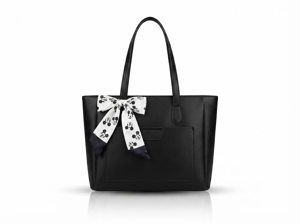 PAVILONN Women Tote Bag PU Leather Handbag Beige | Ladies Shoulder Bag for Women Office College | Large Designer Handbag with Bow Detail, Stylish Daily Use Fashion Bag-picture-16