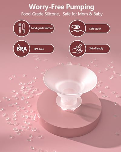 4 piezas de insertos con brida 13mm para extractor de leche miniatura 6