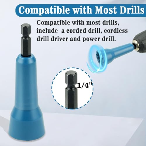 Image of Wire Nut Twister, Wire Twister Tool for Drill, 1 /4 inch Chuck Twist Wire Connector, Wire Nut Twisting Tool for Electricians, Wire nut Driver, Wire Twisting Spinner, Wire Spin Driver Nut (Blue)