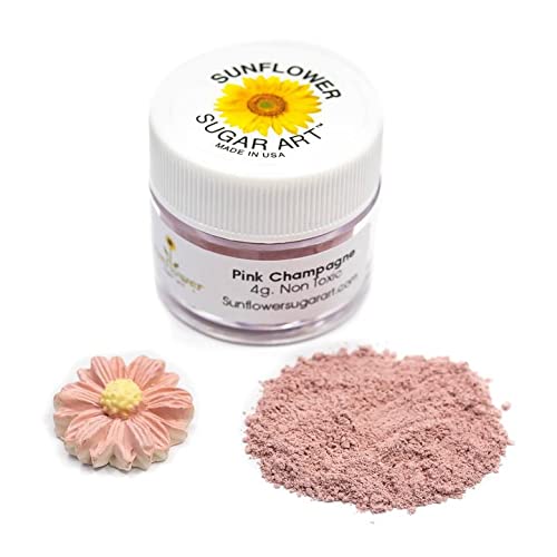Pink Champagne Petal Dust | Light Pink Matte Powder | Premium Decoration Dust for Cake Accessories | Sugar Fondant Powder | DIY Crafting | Non-Toxic | Pigmento Rosa | 4 Grams