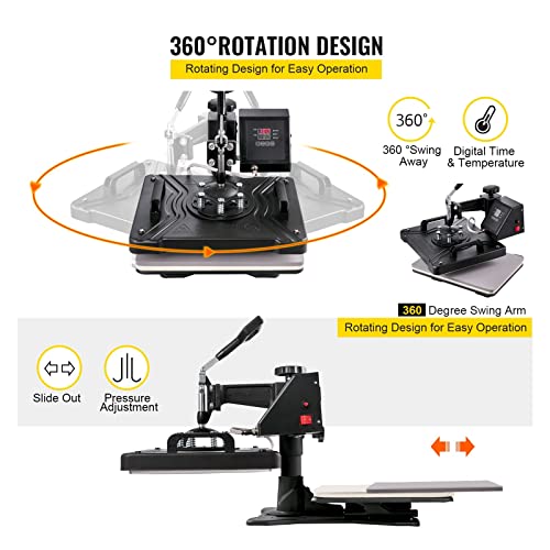 Máquina Termo Transfer Hot Press 5 en 1 12x15 miniatura 5