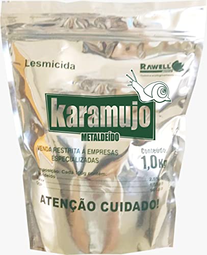 Lesmicida Caramujo Karamujo 1KG Pronto Uso Gramado e Jardim
