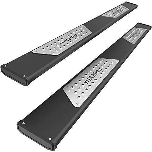 YITAMOTOR 6.5 Inches Running Boards Compatible with 2019-2025 Chevy Silverado/GMC Sierra 1500 Crew Cab, 2020-2025 Silverado/Sierra 2500HD 3500HD Crew Cab Side Steps Nerf Bars (Excl. 2019 150
