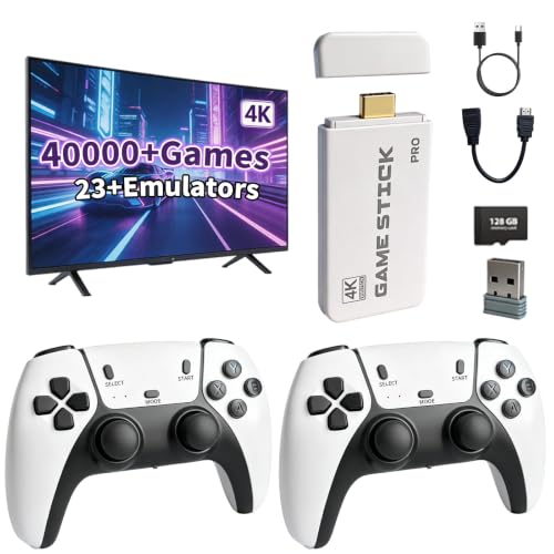 2026 New Upgraded Wireless Retro Game Console, Plug and Play 4K HDMI TV Game Stick, 23 Emulators and...