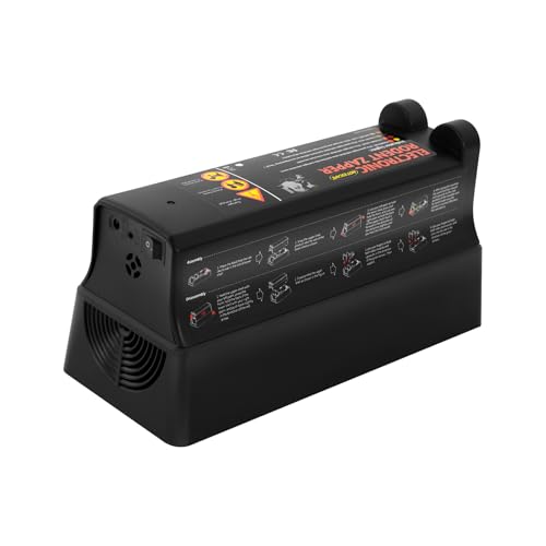 Trampa electrónica para ratas, eficaz control de ratas sin veneno, trampa eléctrica para ratones, para eliminación inmediata, grande, reutilizable, fácil de ajustar