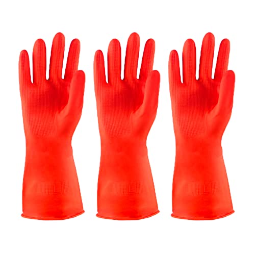 Guantes de goma sin olor y antideslizantes para proteger tus manos en la limpieza profunda