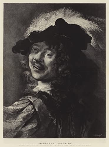 Rembrandt riant poster toile sans cadre 50x70 cm tableau decoration murale Rembrandt van Rijn