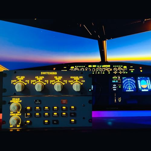 Image of Flight Simulator Controller, A32X ECAM Home Cockpit Panel for MSFS 2020 /2024, FE-NIX, FB-W on Windows, Plug-and-Play Display Unit