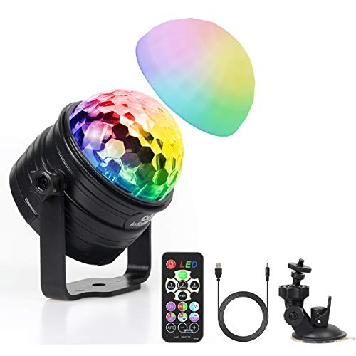 Discokugel Kinder infinitoo LED Discolicht Musikgesteuert RGB Lichteffekte Disco Partylicht mit Fernbedienung | USB Stimmungslicht Nachtlicht für