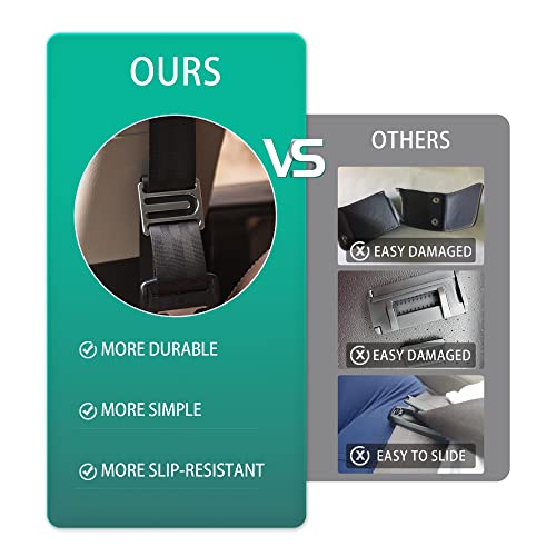 Wabular Metal Seat Belt Clips, Seatbelt Adjuster 2 Pack Universal All Auto Models, Improve Comfortable Driving, Suitable For Adult And Kids #TOP5