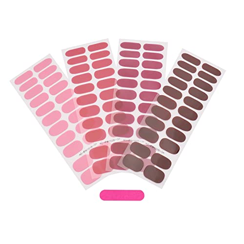 4 Folhas Adesivos para Unhas à Prova D 'água Nail Art Cobertura Completa Auto-adesiva com Folhas de