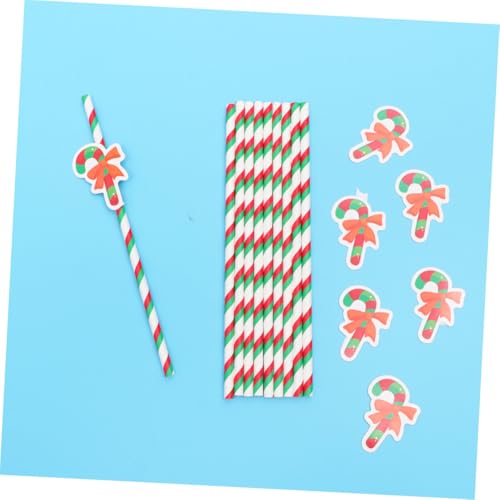 30 pitillos navideños de papel VILLCASE miniatura 5
