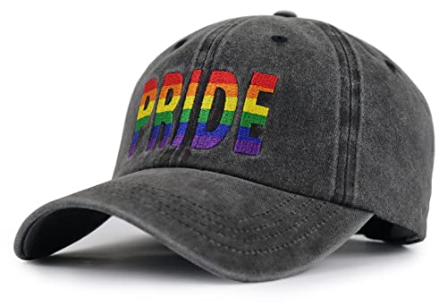 Gay Pride Stuff For Women Men, Lesbian Lgbtq Accessories Hat, Adjustable Washend Cotton Bisexual Rainbow Lgbt Decorations Baseball Cap, Birthday Gifts For Boyfriend, Girlfriend, Friend, Lover #TOP1