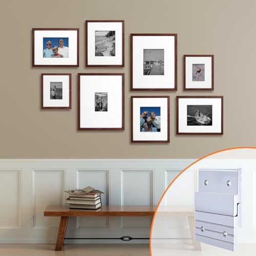 Image of French Cleat Picture Hanger Interlocking Wall Mounting Bracket 2 Pairs Heavy Duty Aluminum Z Clips for Hanging Mirrors,Picture,Shelf,Whiteboard,Art,Frames,Wall Painting (4 inches)
